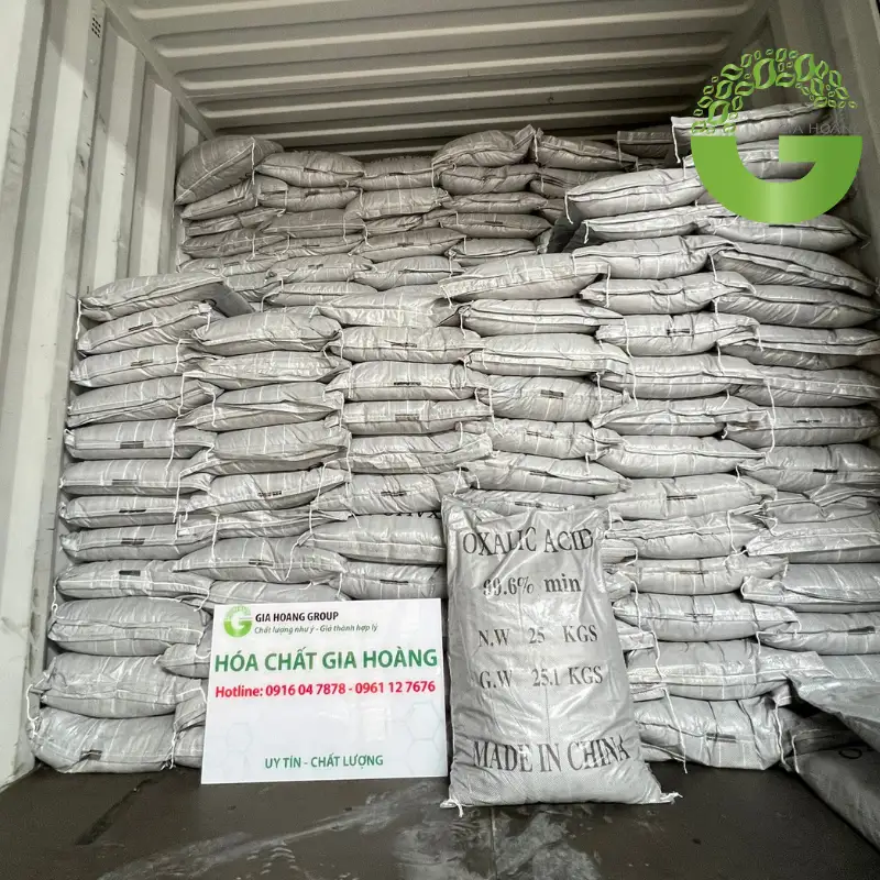 Axit Oxalic C2H2O4 - Acid Oxalic Trung Quốc, 25 kg/bao