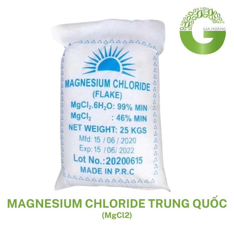 MgCl2 - Magnesium Chloride, Trung Quốc, 25kg/bao