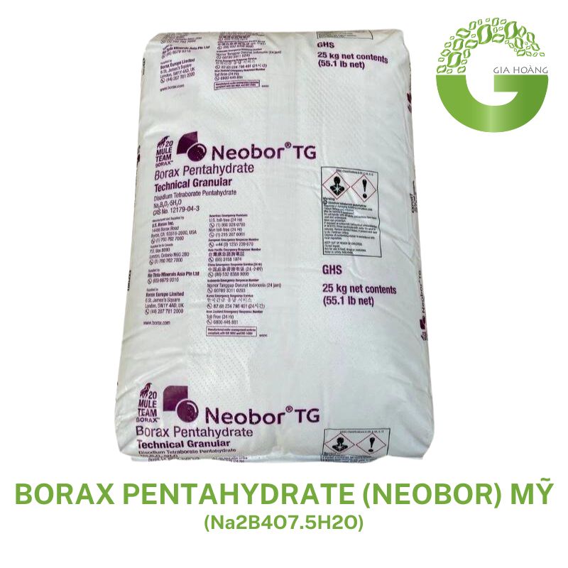 Na2B4O7.5H2O - Borax Pentahydrate (NeoBor), Mỹ, 25 kg/bao