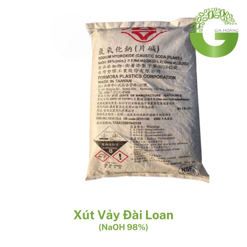 Xút Vảy Đài Loan 98%, 25kg/bao